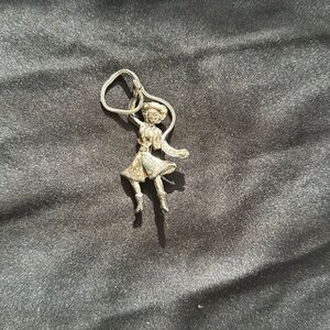 Vintage Sterling Silver lasso cowgirl